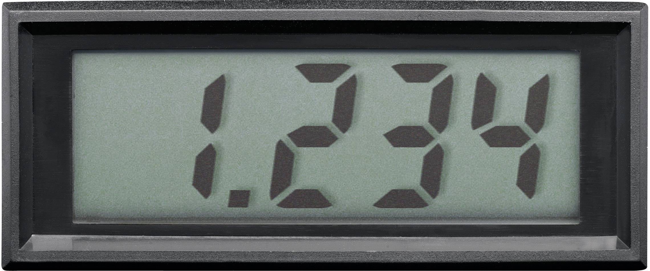 Display LCD con il numero '1234' in cifre grandi e nere su sfondo grigio.