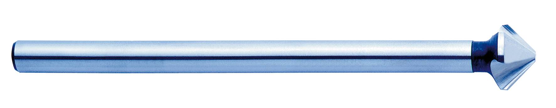 Frese metalliche a forma di cono con gambo cilindrico, testa conica appuntita, superficie riflettente, per forature in materiali.