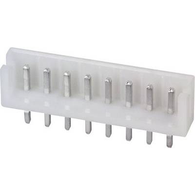Un connettore bianco rettangolare con dieci pin metallici disposti su due file. Utilizzato per collegare componenti elettronici.