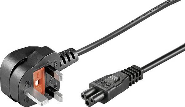 Goobay UK - cavo di collegamento dispositivo, 1,8 m, nero - spina UK a 3 pin (tipo G, BS 1363) > accoppiamento...
