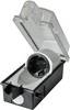interBär 9015-001.01 Presa da parete bloccabile IP44 Nero, Trasparente