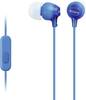 Sony MDR-EX15AP Cuffie auricolari via cavo Stereo Blu headset con microfono