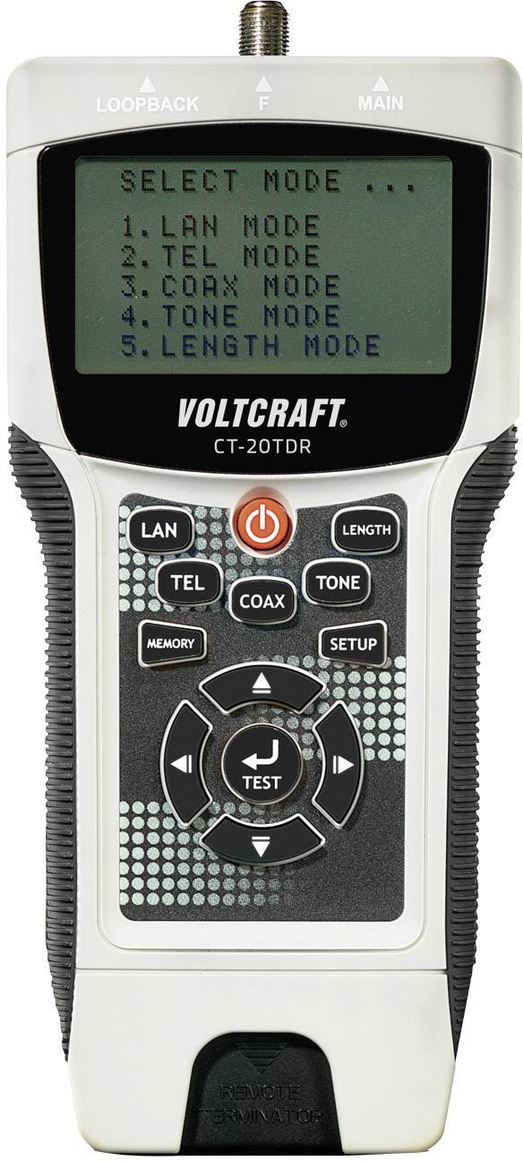 VOLTCRAFT CT-5 Strumento per verifica cavi tester per cavi Adatto per RJ-45 BNC RJ-11 IEE 1394 USB