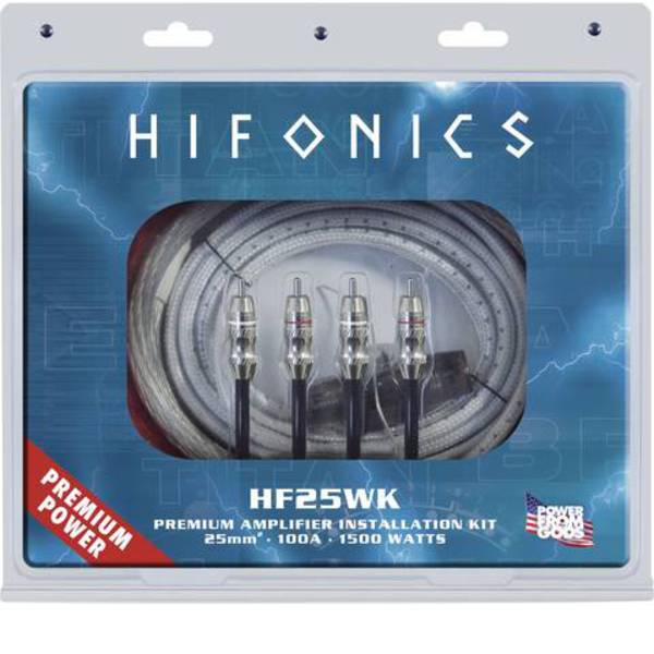 Kit di collegamenti HiFi per auto - Kit di collegamento amplificatore HiFi per auto Hifonics PREMIUM KIT HF25WK - Kit di collegamenti HiFi per auto - Kit di collegamento amplificatore HiFi per auto Hifonics PREMIUM KIT HF25WK -