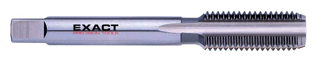 Maschio da filettatura in metallo con incisione 'EXACT Precision Tools', utilizzato per filettare tubi o barre.