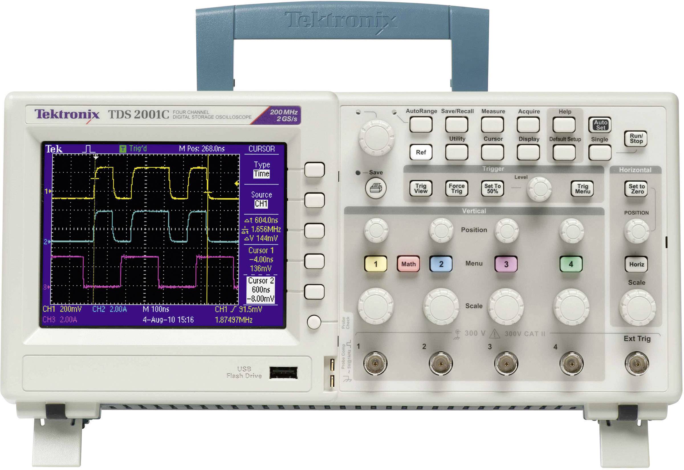Oscilloscopio digitale Tektronix TDS2024C 200 MHz 4 canali 2 Gsa/s 2.5
