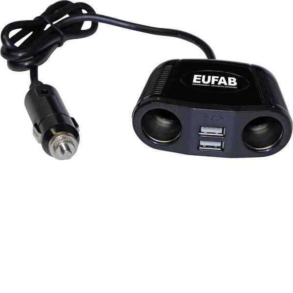 Multiprese per accendisigari - Distributore accendisigari Numero di accendisigari 2 x Interfacce: USB 2 x Portata massima corrente 10 A Eufab 16549 - Multiprese per accendisigari - Distributore accendisigari Numero di accendisigari 2 x Interfacce: USB 2 x Portata massima corrente 10 A Eufab 16549 -