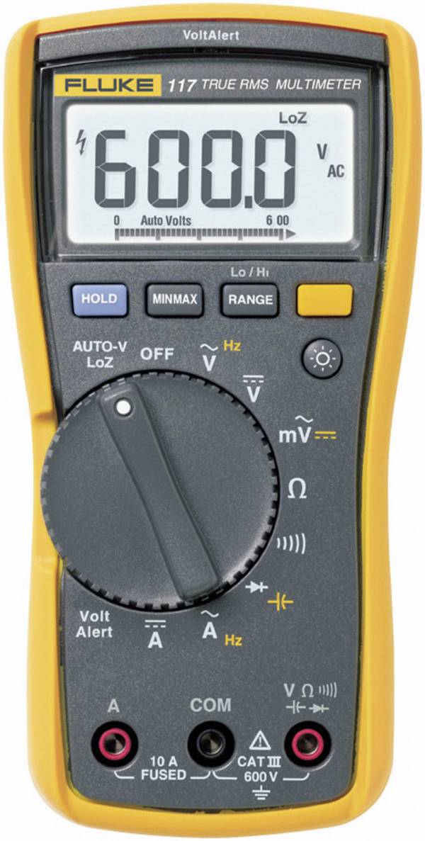 Fluke 117 Multimetro portatile  digitale  CAT III 600 V Display (Counts): 6000