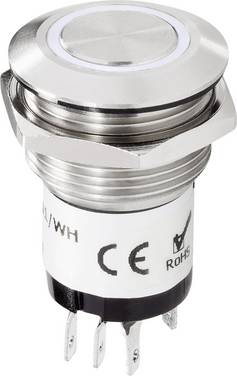 Renkforce RF-4707814 Tasto per campanello  1 parte acciaio inox, Bianco 24 V DC/ 2 A, 24 V AC/ 1 A