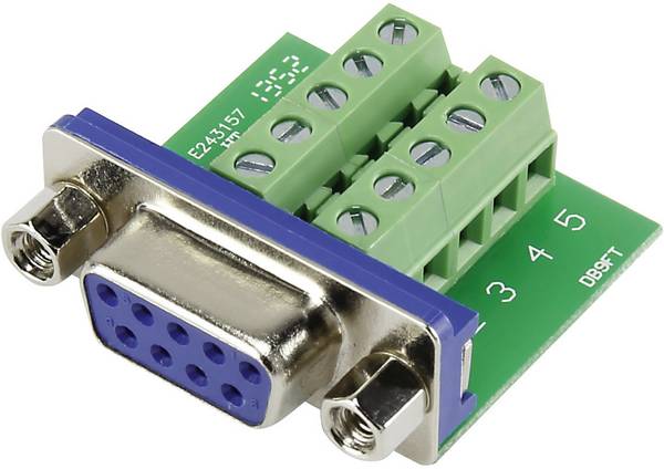 TRU COMPONENTS DSUB09F-10TB-2 1229331 Presa SUB-D 90 ° Numero Poli (num): 9 A vite 1 pz.