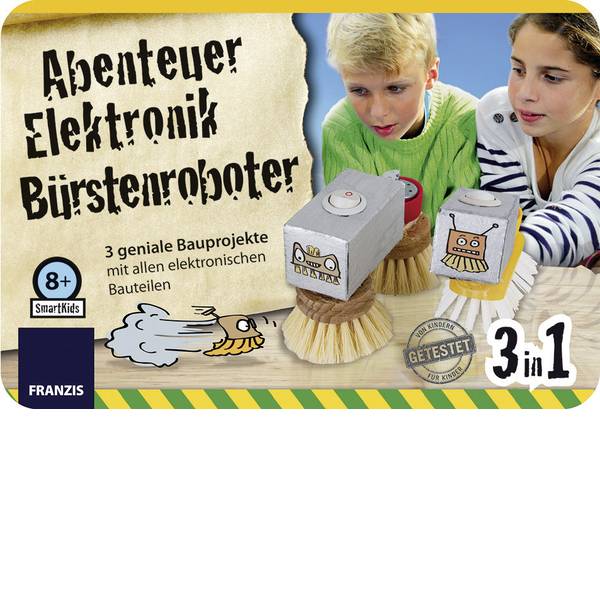 Pacchetti di apprendimento elettrici ed elettronici - Franzis Verlag Abenteuer Elektronik Bürsten Roboter 978-3-645-65239-1 Kit per esperimenti da 8 anni - Pacchetti di apprendimento elettrici ed elettronici - Franzis Verlag Abenteuer Elektronik Bürsten Roboter 978-3-645-65239-1 Kit per esperimenti da 8 anni -