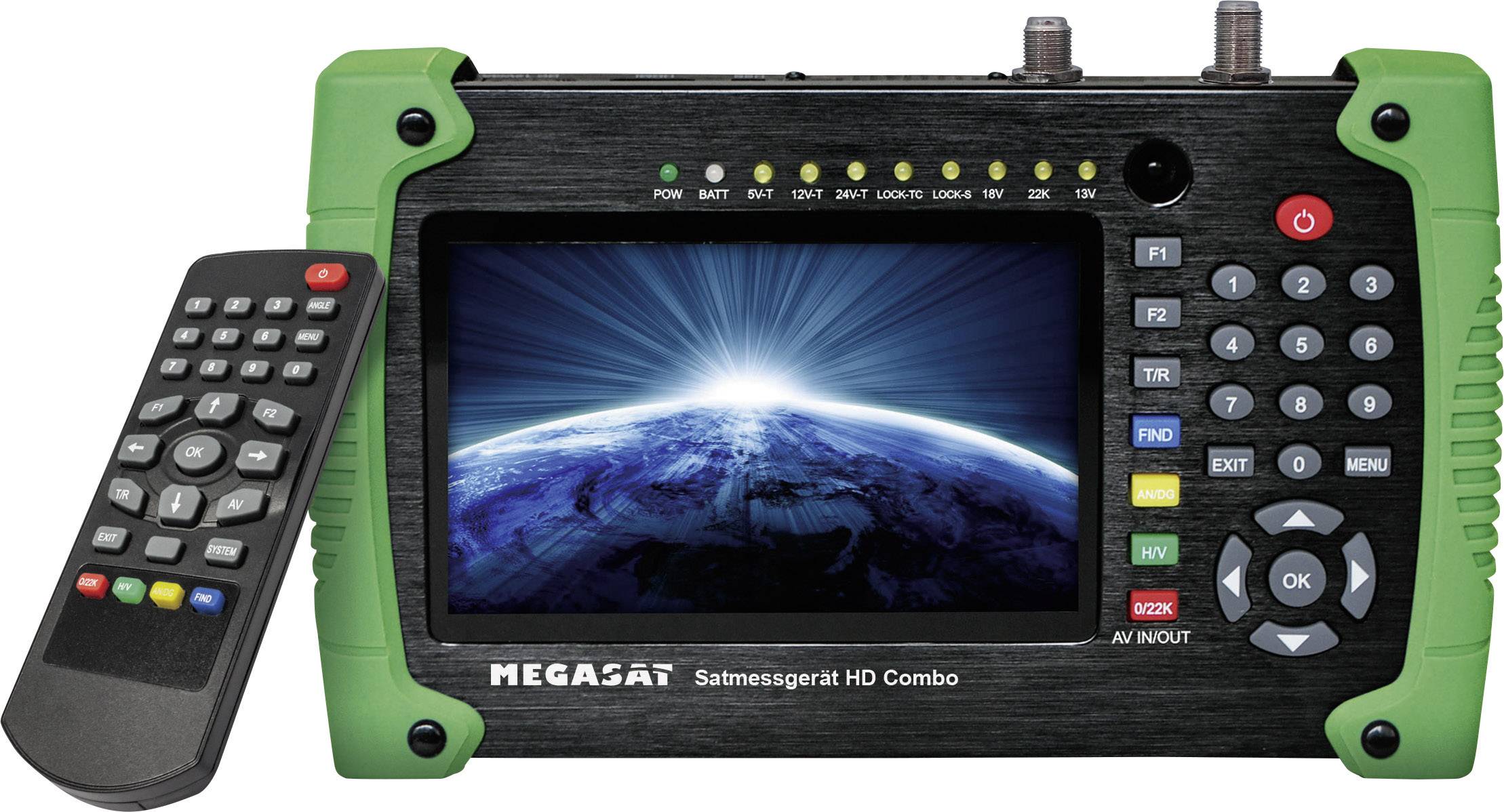 Medidor De Satélite Megasat HD 5 Combo - Para TV Satélite, Cable Y Terrestre, Pantalla AMOLED 5 Pulgadas