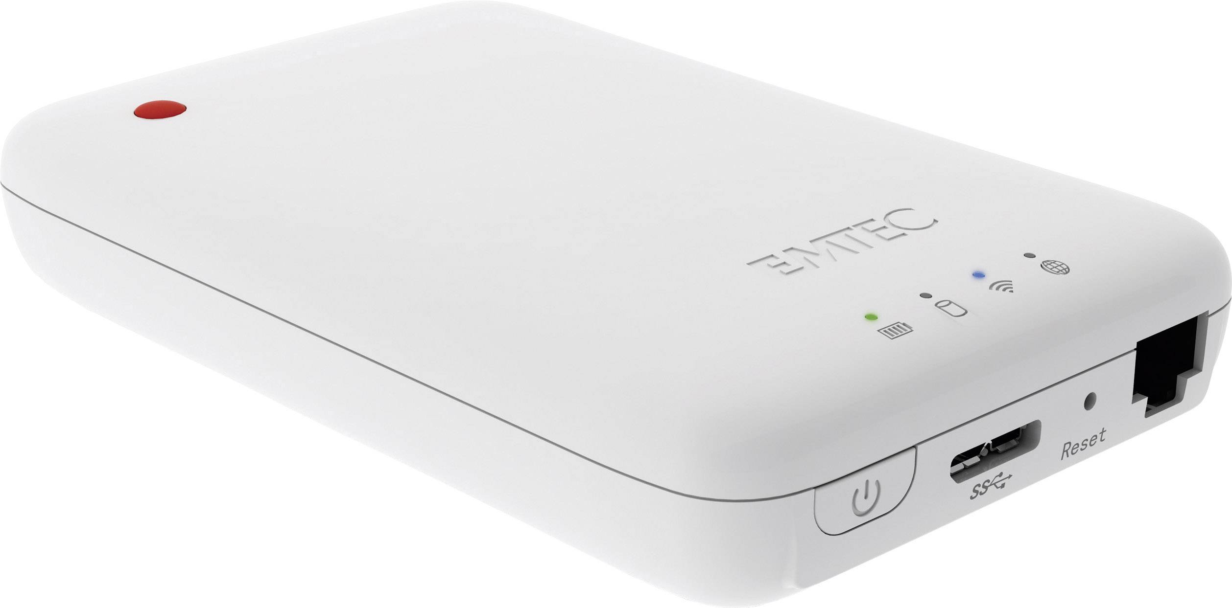 Emtec 1 TB Hard Disk WLAN USB 3.0, WLAN 802.11 b/g/n, LAN (10/100 Mbit
