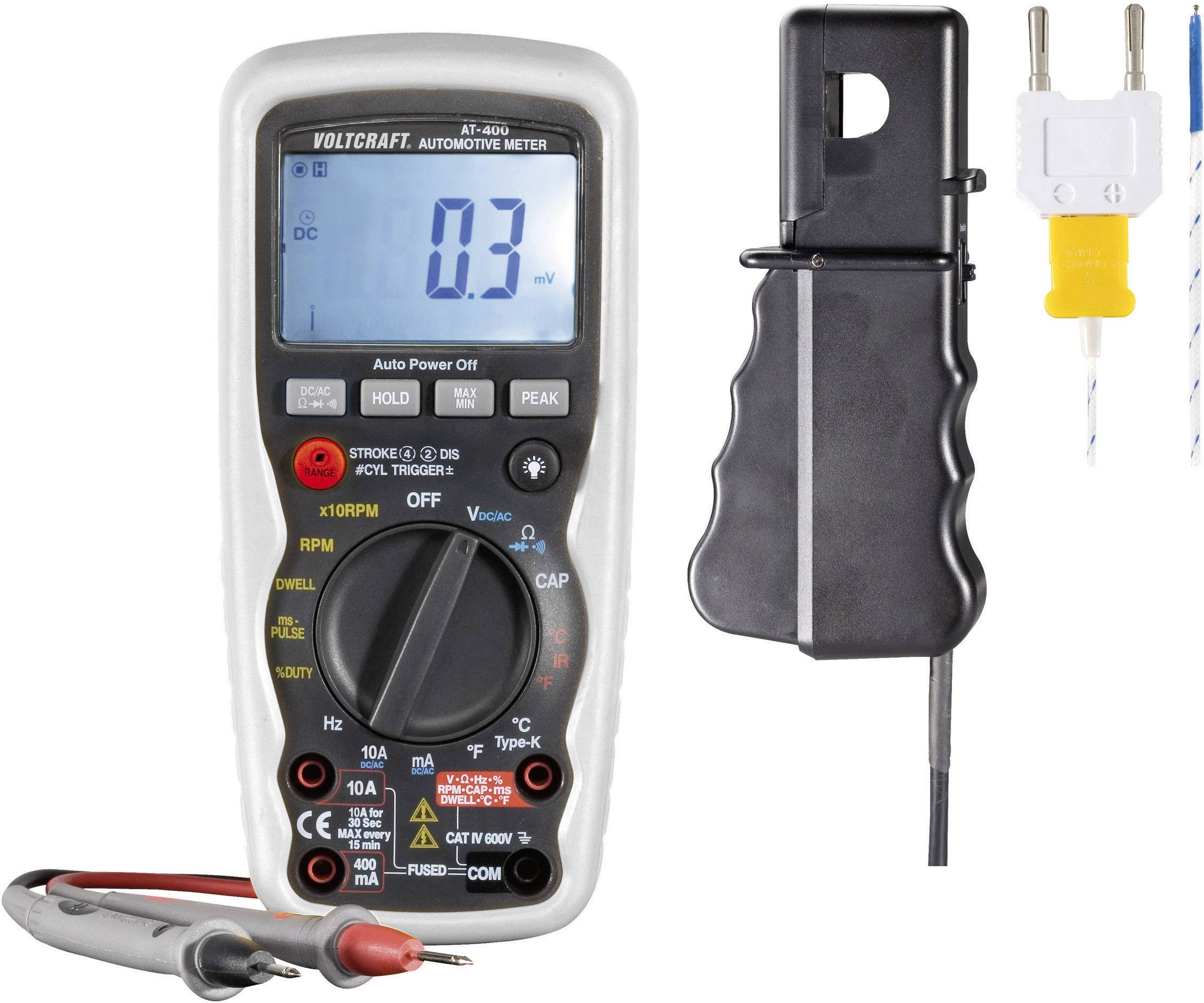 VOLTCRAFT AT-400 Multimetro portatile digitale Strumento di misura per automotive CAT IV 600 V Display (Counts): 4000