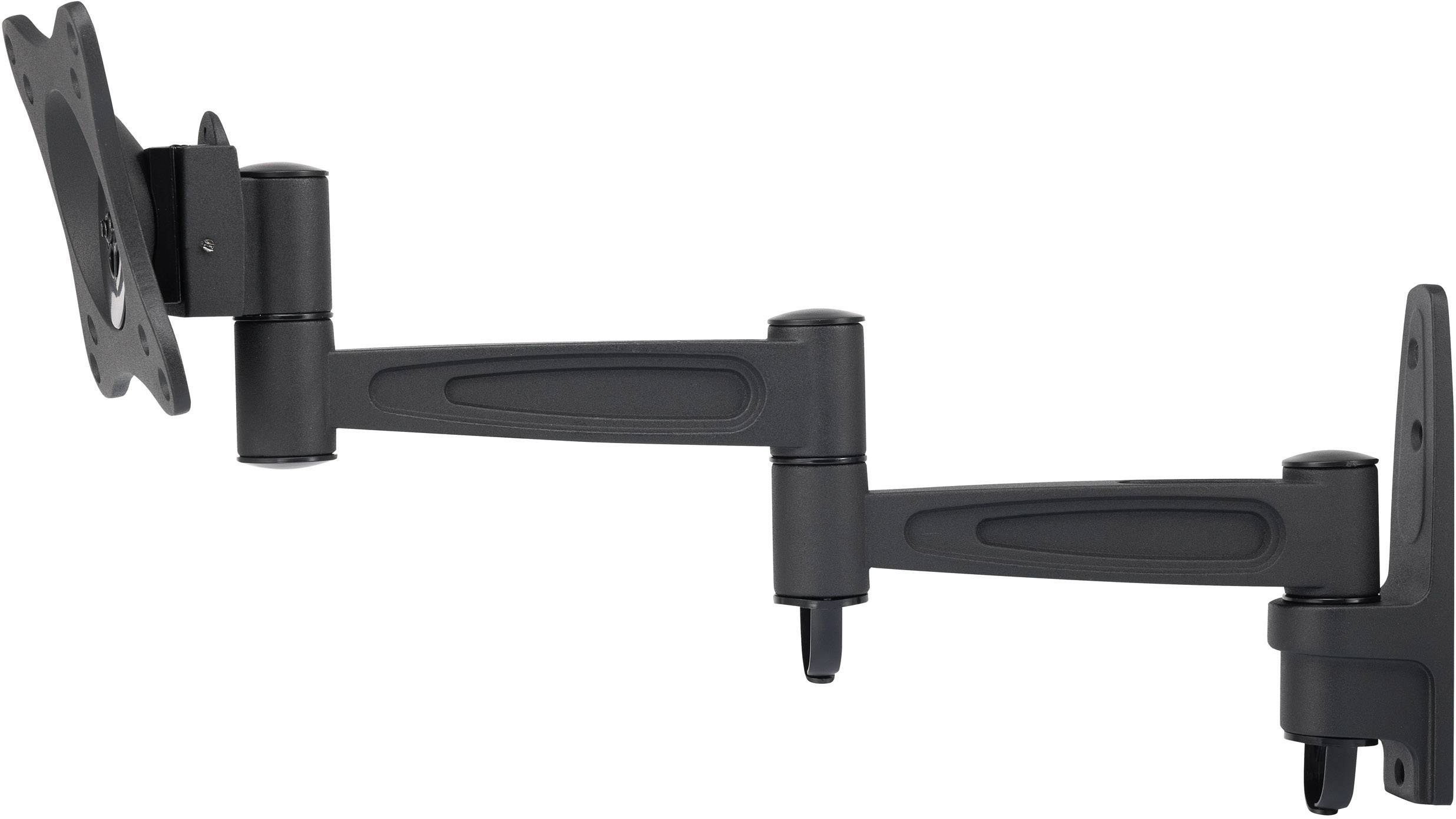 Supporto da parete per schermi con multiple articolazioni per una regolazione flessibile. Adatto per monitor o televisori in uffici o salotti.