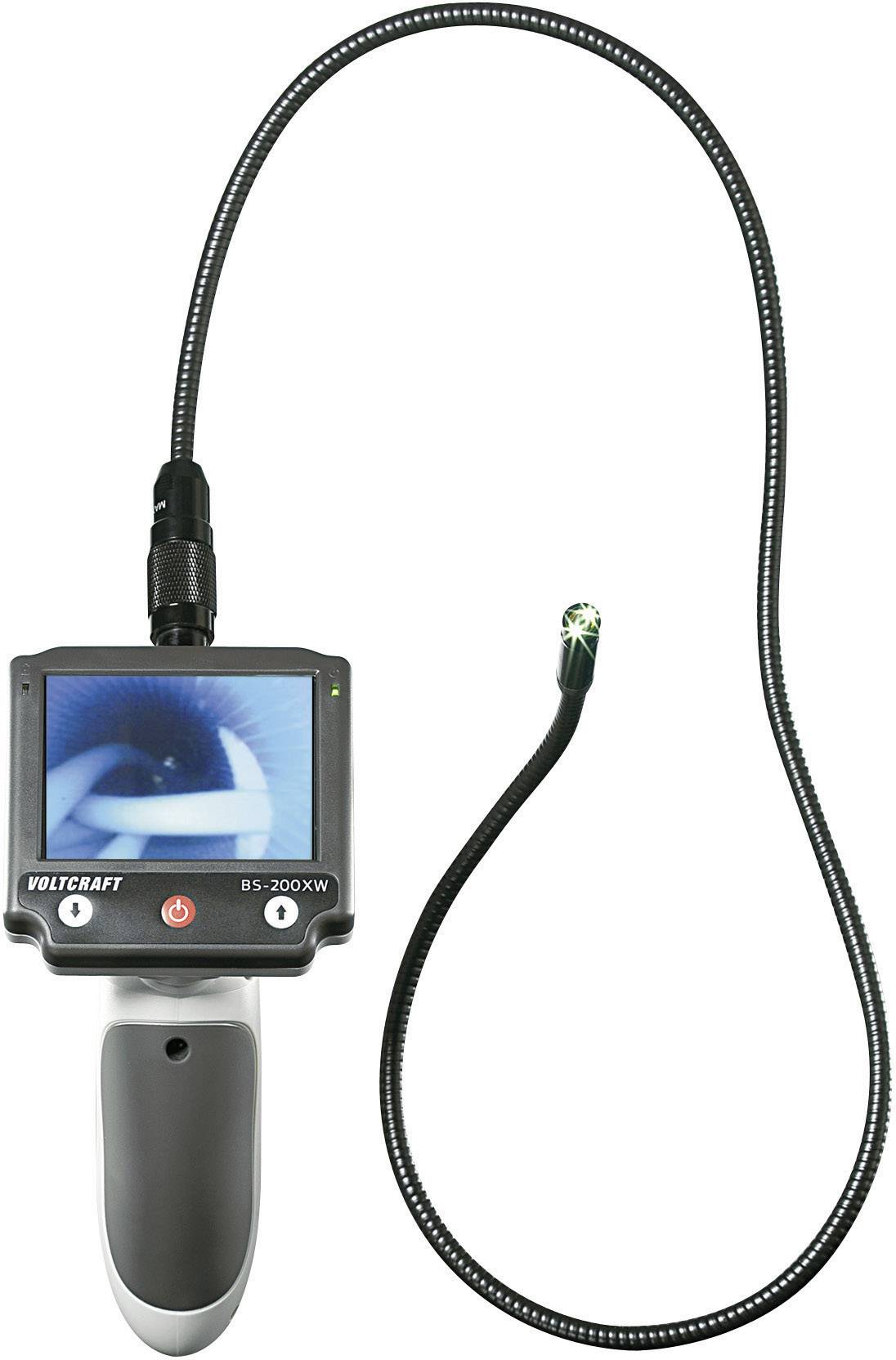 Endoscopio BS-200XW VOLTCRAFT BS-200XW Ø sonda: 8 mm Lunghezza sonda: 88 cm Possibilità di estensione, Monitor rimovibile, Uscita TV, Illuminazione LED, Sonda intercambiabile