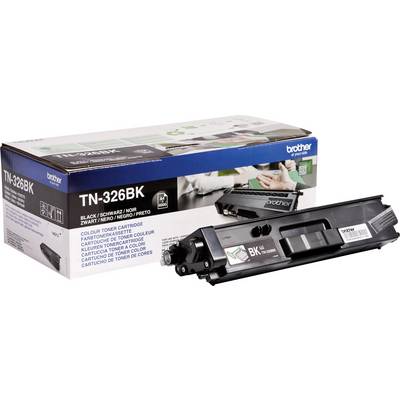 Toner Brother TN-326BK nero, confezione e cartuccia del toner visibili, adatto per stampanti Brother; informazioni essenziali sull'accessorio di stampa.
