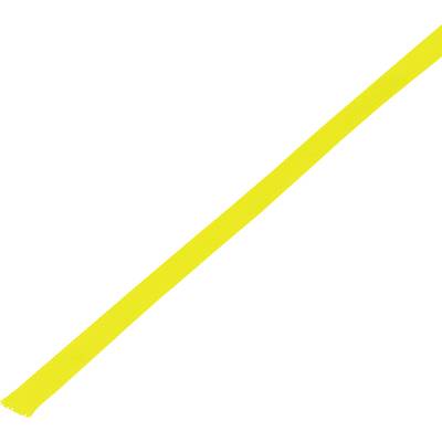 Nastro giallo tagliato obliquamente su sfondo bianco.