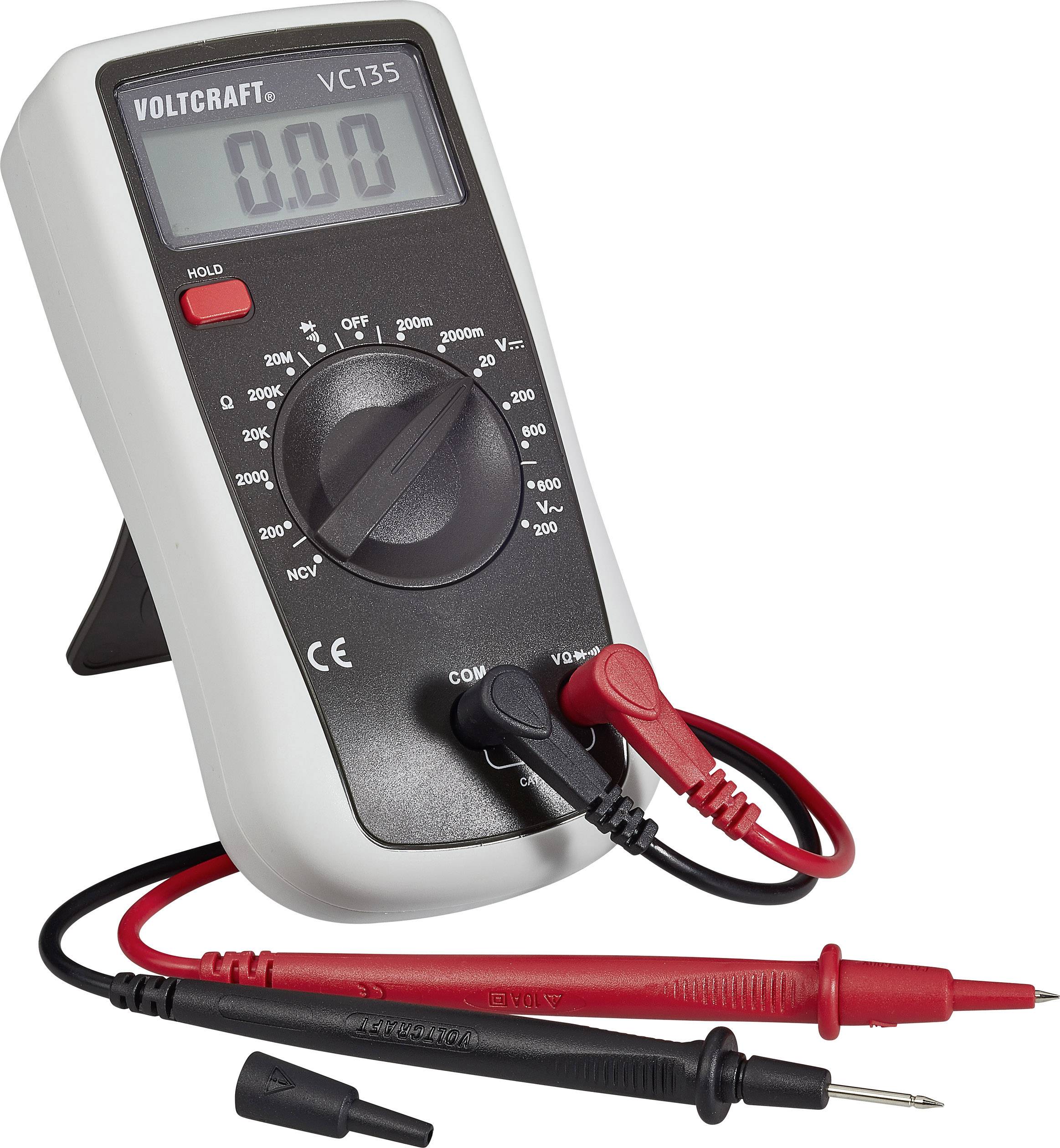 VOLTCRAFT VC135 Multimetro portatile digitale CAT III 600 V Display (Counts): 2000-3