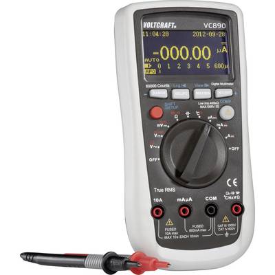 VOLTCRAFT VC890 OLED Multimetro portatile digitale Display OLED, Data logger CAT III 1000 V, CAT IV 600 V Display (Count-10