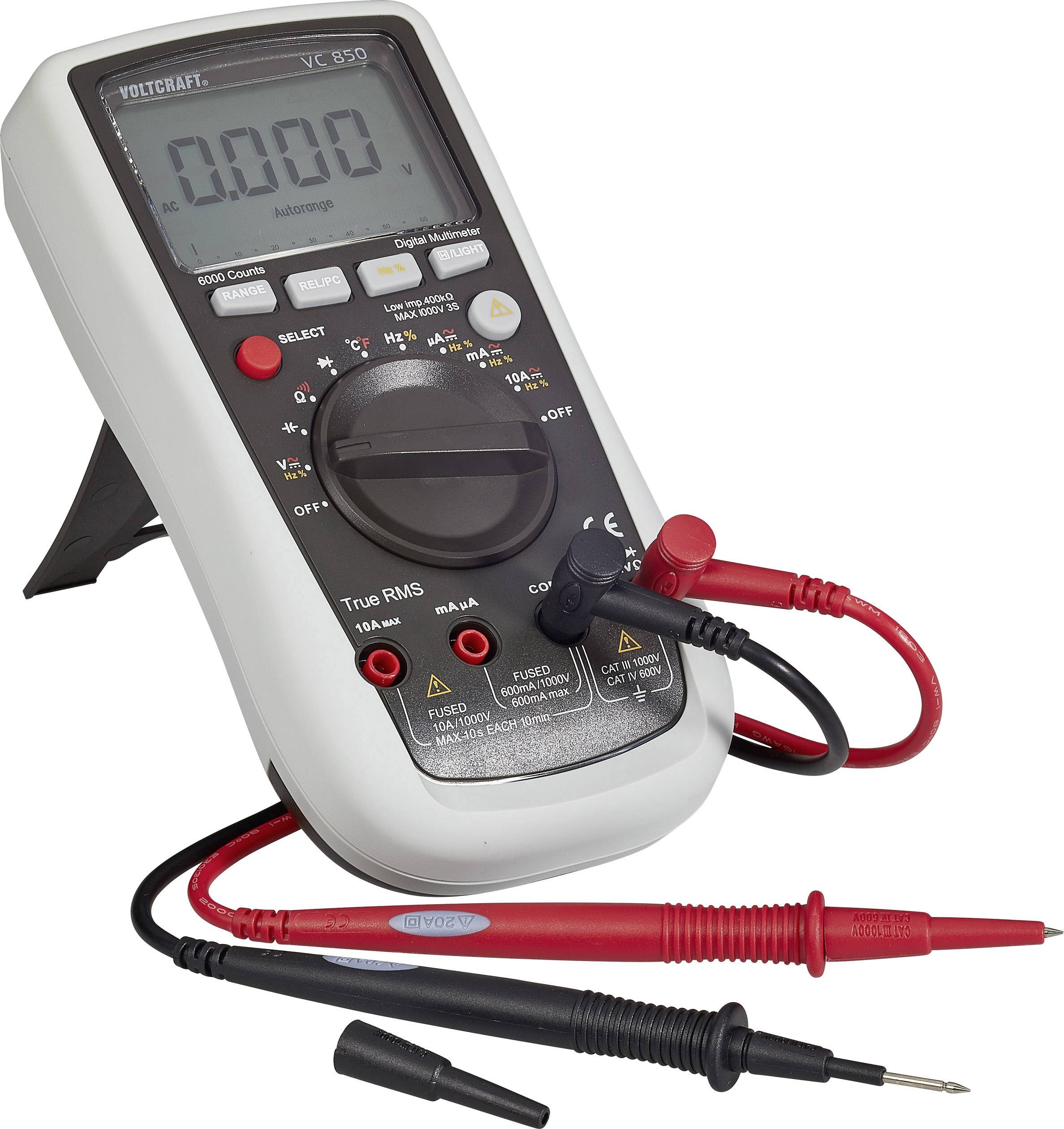 VOLTCRAFT VC850 Multimetro portatile digitale CAT III 1000 V, CAT IV 600 V Display (Counts): 6000-10