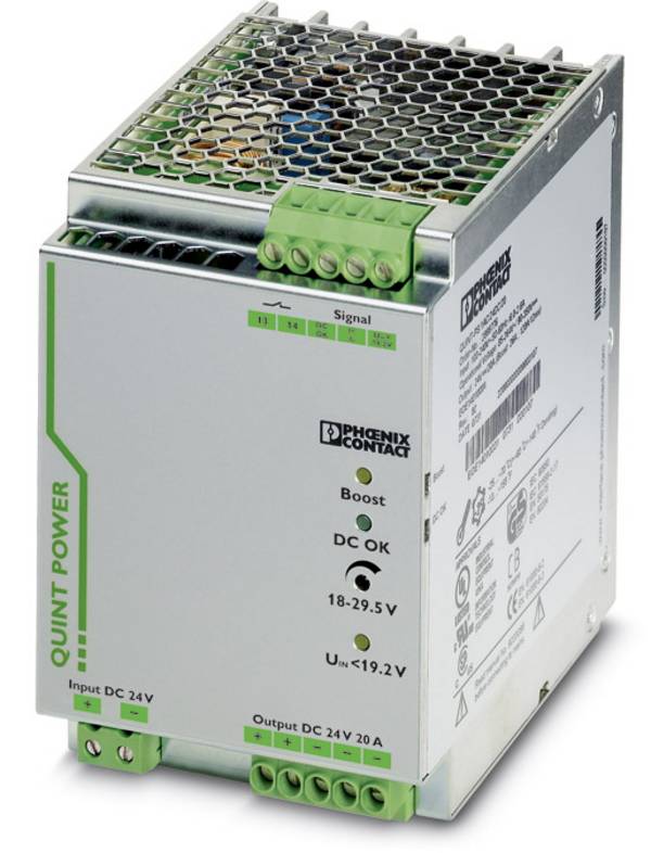 Phoenix Contact 2320102 Alimentatore per guida DIN  24 V/DC 20 A  Num. uscite:1 x  Contenuto 1 pz.