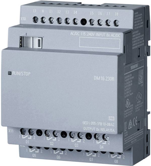 Siemens LOGO! DM16 230R 0BA2 Modulo espansione PLC 115 V/AC, 115 V/DC, 230 V/AC, 230 V/DC