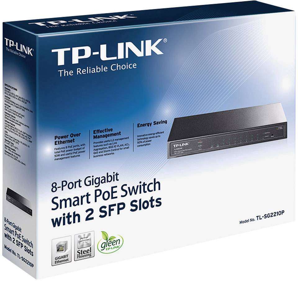 TP-Link JetStream TL-SG2210P switch di rete Gestito L2/L4 Gigabit Ethernet (10/100/1000) Supporto Power over Ethernet (P-2
