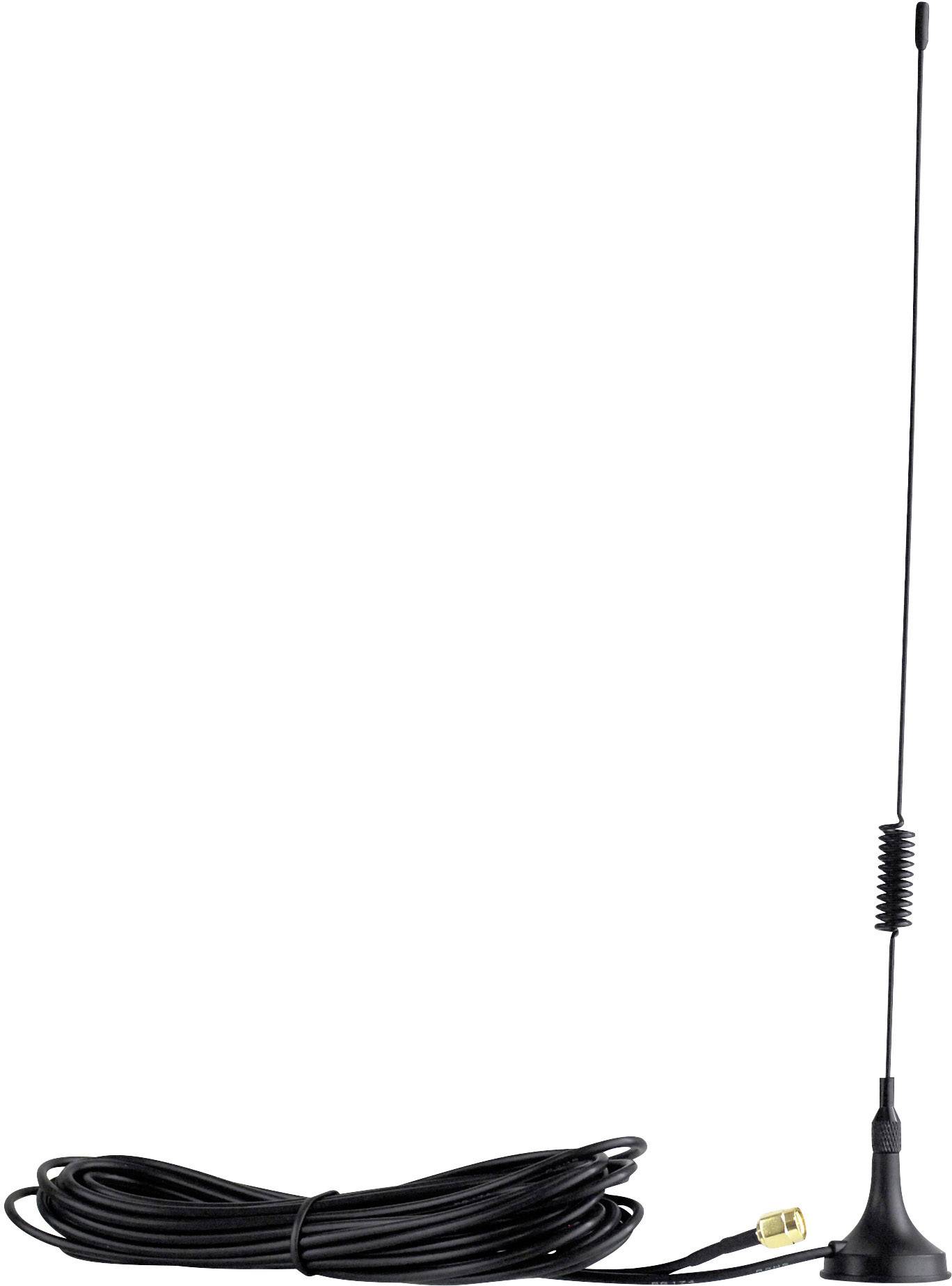 Antenna magnetica con bobina di cavo lunga, idonea per migliorare la ricezione in radio o sistemi wireless.