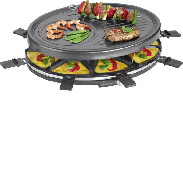 Raclette - Clatronic RG 3517 Raclette 8 vaschette Nero - Raclette - Clatronic RG 3517 Raclette 8 vaschette Nero -