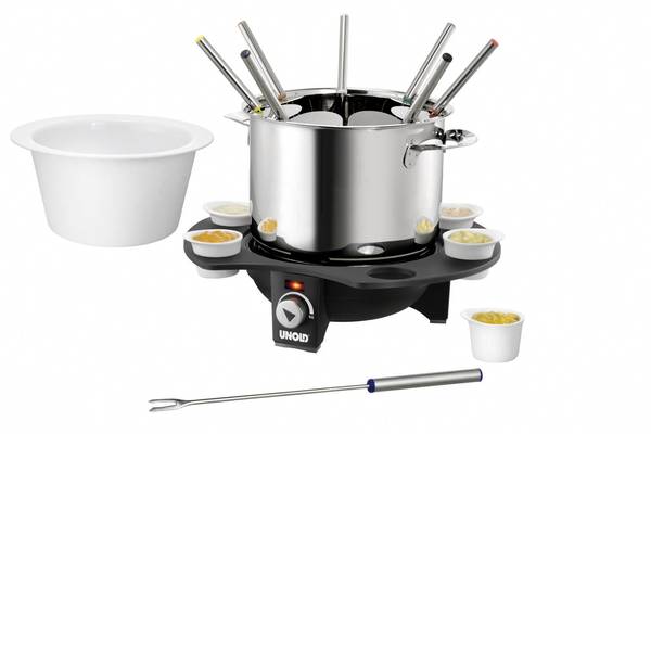 Set per fonduta - Unold Elegance Fonduta 1000 W Con regolazione manuale della temperatura Acciaio, Nero - Set per fonduta - Unold Elegance Fonduta 1000 W Con regolazione manuale della temperatura Acciaio, Nero -