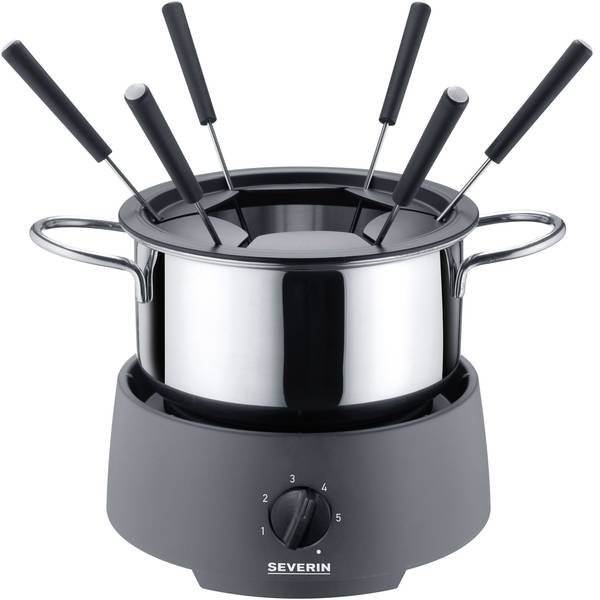 Set per fonduta - Severin FO 9237 Fonduta 800 W Con regolazione manuale della temperatura Cromato, Grigio scuro - Set per fonduta - Severin FO 9237 Fonduta 800 W Con regolazione manuale della temperatura Cromato, Grigio scuro -