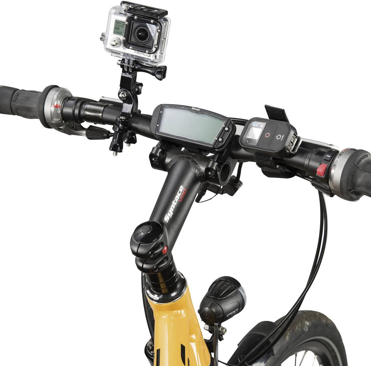 Mantona Winkelstück Supporto per bici e moto GoPro-4