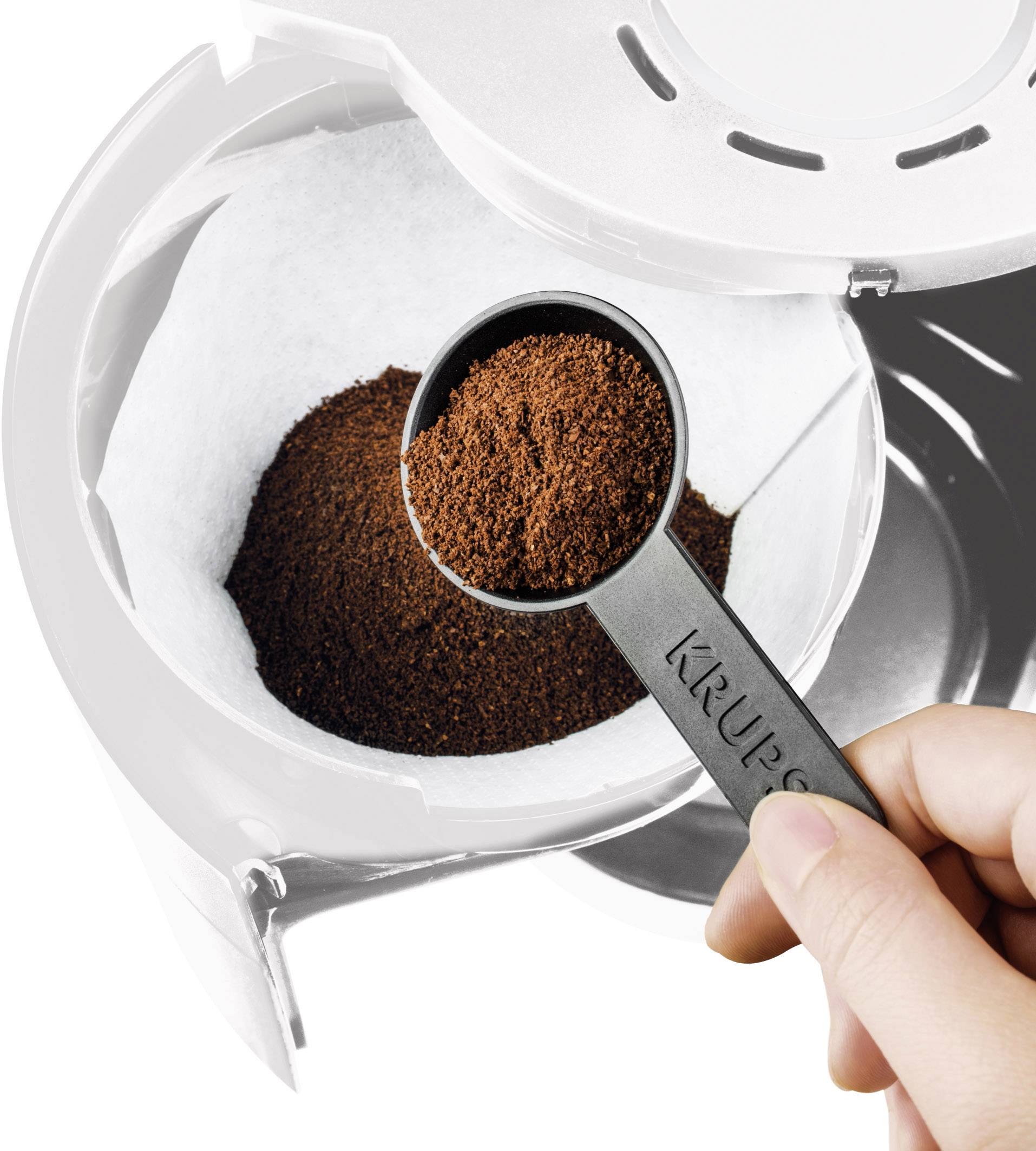 Krups ProAroma Macchina per il caffè Bianco Capacità tazze=15 Funzione mantenimento calore, Caraffa in vetro-1