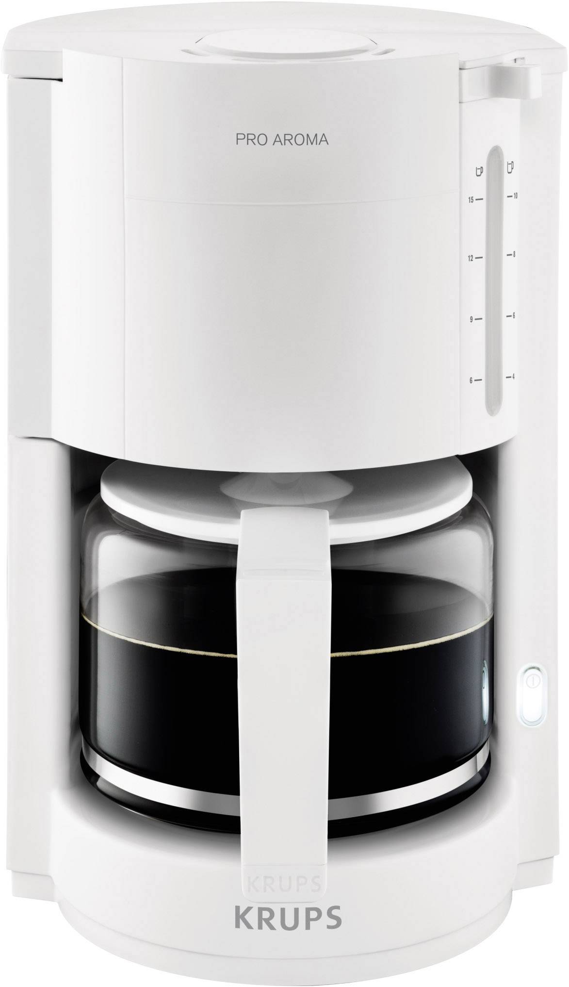 Krups ProAroma Macchina per il caffè Bianco Capacità tazze=15 Funzione mantenimento calore, Caraffa in vetro-3