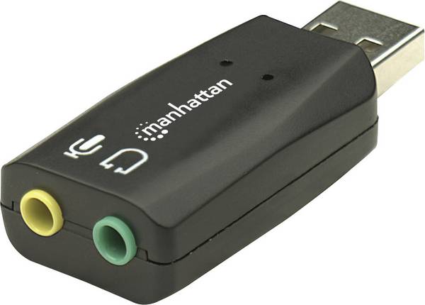 Manhattan Hi-Speed USB 3-D Audio Adapter 2.1 Scheda audio esterna collegamento esterno per cuffie