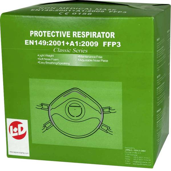 Maschere per polveri fini - L+D Upixx 26184 Mascherina antipolvere con valvola FFP3 D 10 pz. - Maschere per polveri fini - L+D Upixx 26184 Mascherina antipolvere con valvola FFP3 D 10 pz. -