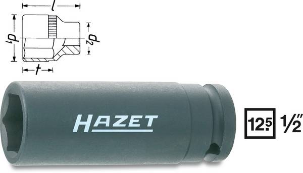 Hazet 900SLG-27 Inserto a bussola Impact  1/2" (12.5 mm)  900SLG-27