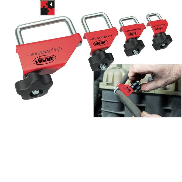 Strumenti speciali per auto - Kit collari per flessibili Vigor V3381 - Strumenti speciali per auto - Kit collari per flessibili Vigor V3381 -