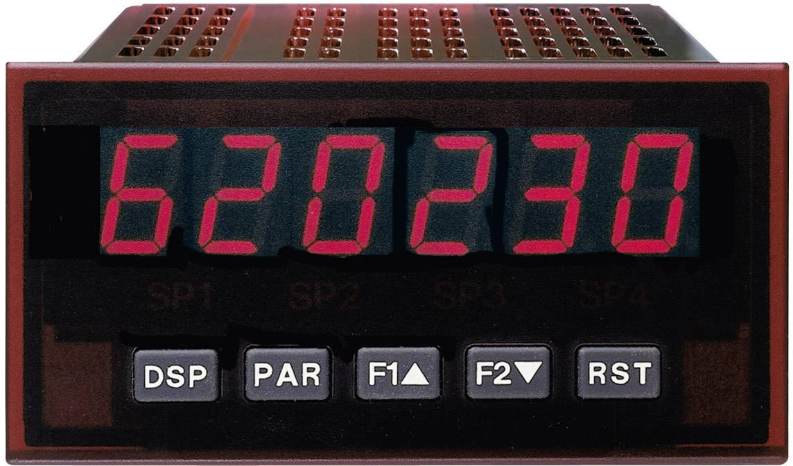 Display digitale che mostra il numero 620230 con i tasti sottostanti: DSP, PAR, F1, F2, RST.