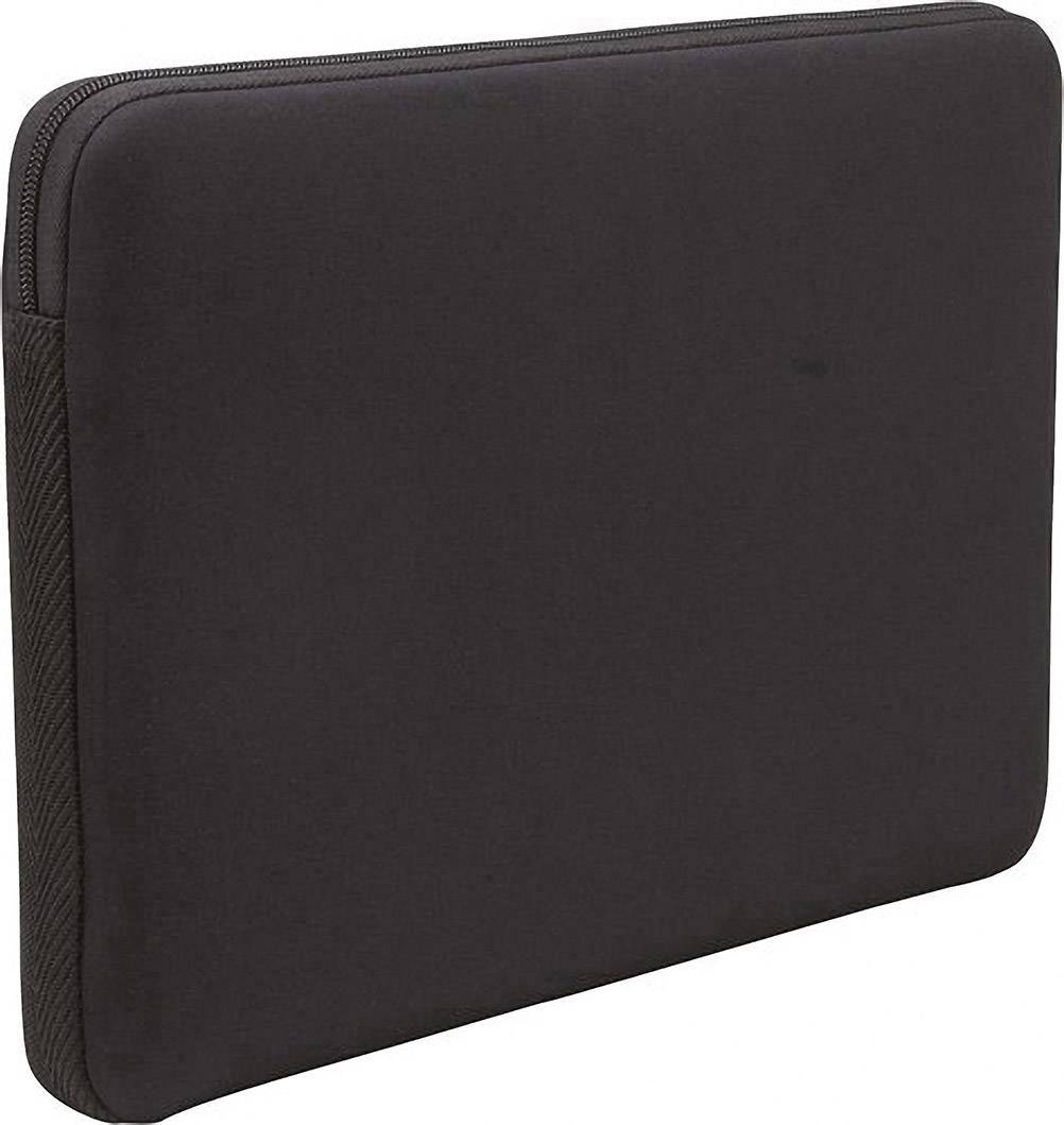 Un fodero nero per laptop o tablet, dal design semplice senza decorazioni visibili o caratteristiche aggiuntive.