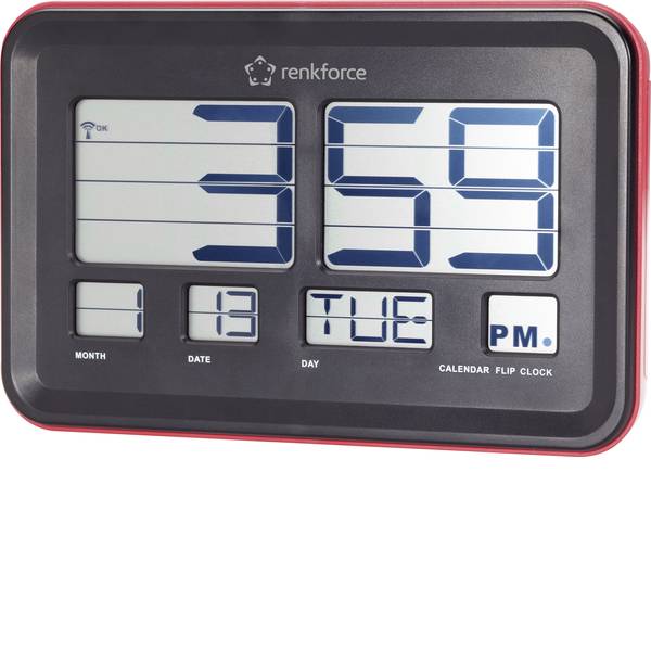 Orologi da parete - Renkforce A541 Radiocontrollato Orologio da parete con numeri pieghevoli 45 mm x 222 mm x 144 mm Rosso - Orologi da parete - Renkforce A541 Radiocontrollato Orologio da parete con numeri pieghevoli 45 mm x 222 mm x 144 mm Rosso -