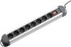 Renkforce 815A-CMB Multipresa con interruttore 8 scomparti Nero, Argento Schuko 1 pz.