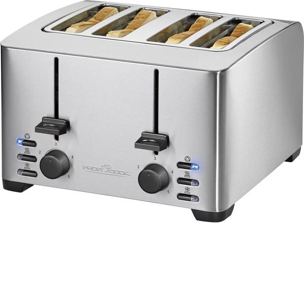Tostapane - Profi Cook PC-TA 1073 Tostapane Con griglia scaldabriosche Acciaio - Tostapane - Profi Cook PC-TA 1073 Tostapane Con griglia scaldabriosche Acciaio -