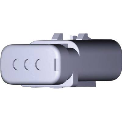 Un componente tecnico cilindrico con tre tagli verticali sul lato frontale. Possibile parte di una macchina.