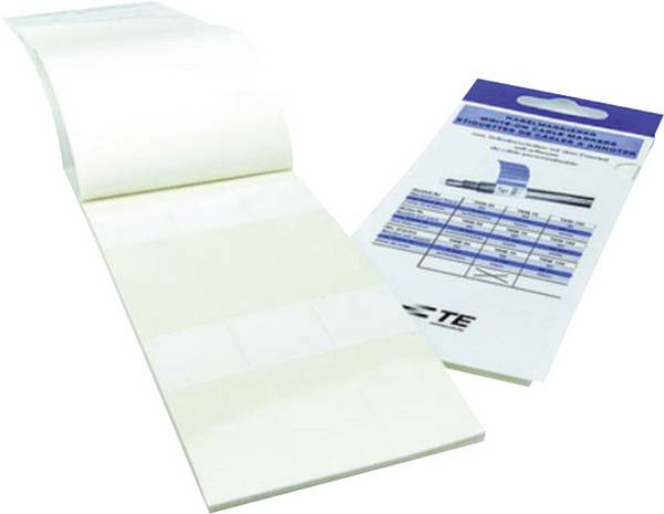 TE Connectivity 8-1768048-1 TKM75-N Etichetta per cavi TKM 25 x 25 mm Colore campo di marcatura: Bianco Numero di etichette: 60