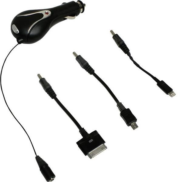 Accessori per presa accendisigari - Cavo di ricarica universale 3 in 1 Eufab Adatto per Dock 30 pin, Micro USB, Smartphone, Lightning - Accessori per presa accendisigari - Cavo di ricarica universale 3 in 1 Eufab Adatto per Dock 30 pin, Micro USB, Smartphone, Lightning -