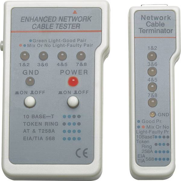 Intellinet 351898 Tester di rete Adatto per (Specifiche di rete (CAT)): CAT 3, CAT 4, CAT 5, CAT 5e, CAT 6, CAT 6A