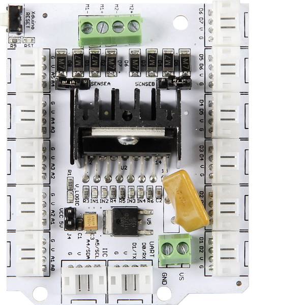 Shield e moduli aggiuntivi HAT per Arduino - Joy-it Shield controllo motore adatto per (scheda): Arduino, pcDuino, Arduino UNO - Shield e moduli aggiuntivi HAT per Arduino - Joy-it Shield controllo motore adatto per (scheda): Arduino, pcDuino, Arduino UNO -