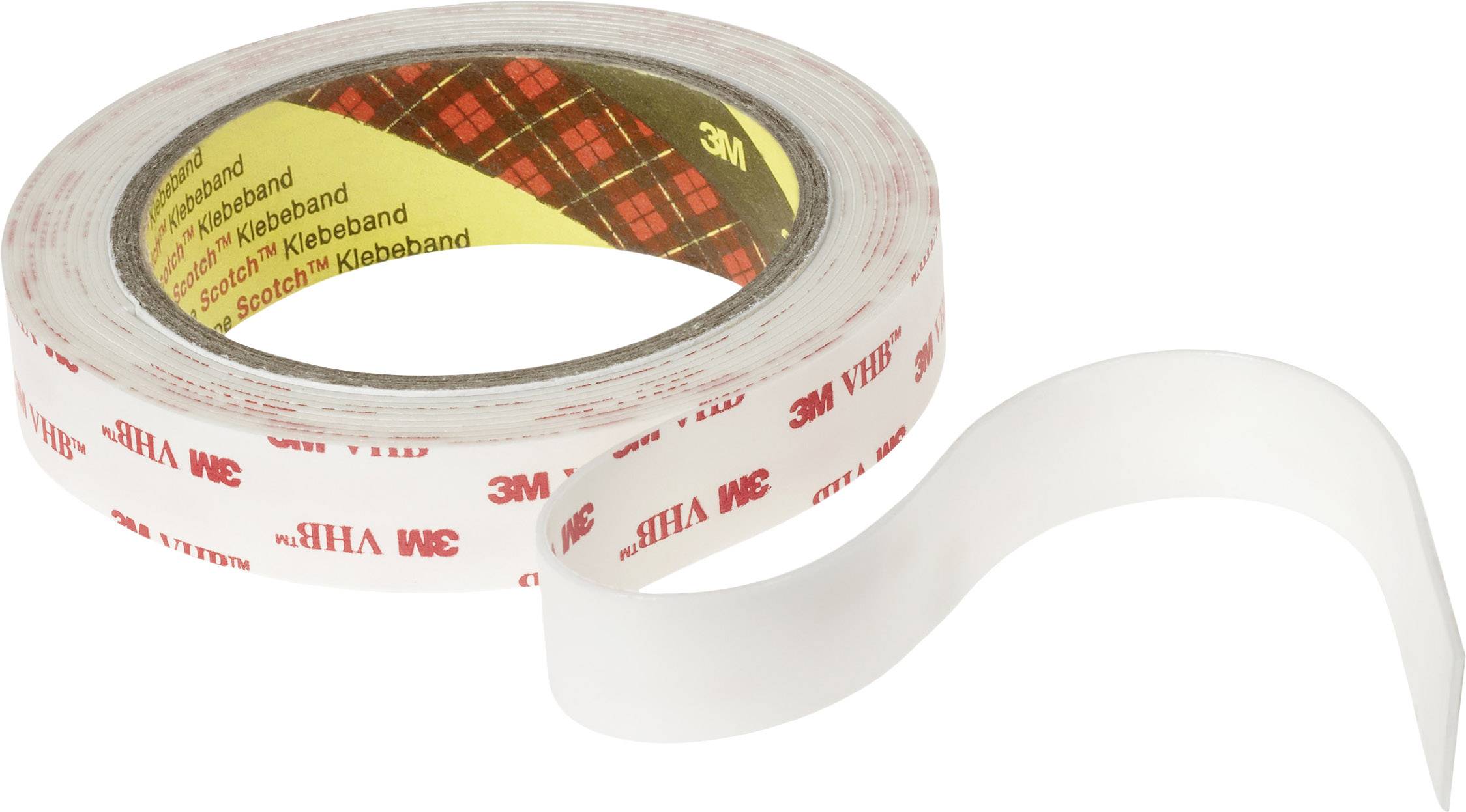 3M 4952P 4952193 Nastro biadesivo 4952P Bianco (L x L) 3 m x 19 mm 1 pz.